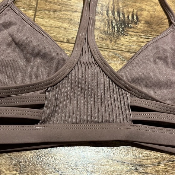 SKYE ribbed beautiful backing tan brown bra - Picture 2 of 7